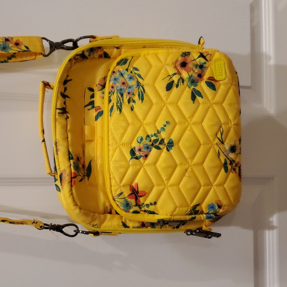 LUG Floral Yellow Quilted Crossbody Bag - Picture 2 of 8